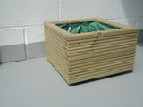 Square wooden planters, 2 rows of decking