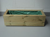 2 rows of decking trough planters