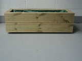 2 rows of decking trough planters