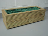 2 rows of decking trough planters