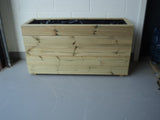 5 rows of decking trough planters