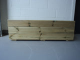 3 rows of decking trough planters