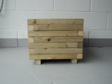 Square wooden planters - block style