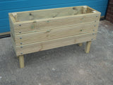 Raised wooden planters (short) - 3 rows of decking
