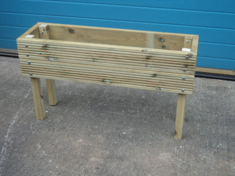 Raised wooden planters (short) - 2 rows of decking