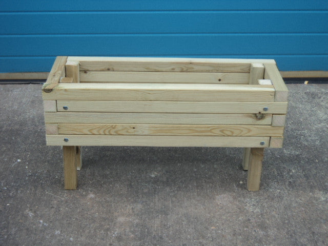 Raised wooden planters (short) - block style