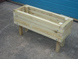 Raised wooden planters (short) - block style