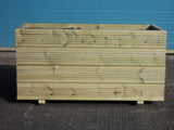 4 rows of decking trough planters