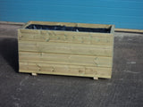 4 rows of decking trough planters