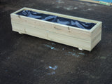 2 rows of decking trough planters