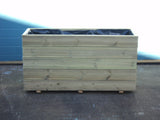 5 rows of decking trough planters