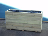 5 rows of decking trough planters