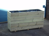 5 rows of decking trough planters