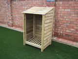 Small featheredge log store