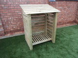 Medium slatted log store