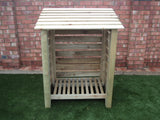 Medium slatted log store